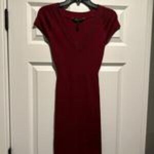 BCBGMAXAZRIA Women's Burgundy Dress